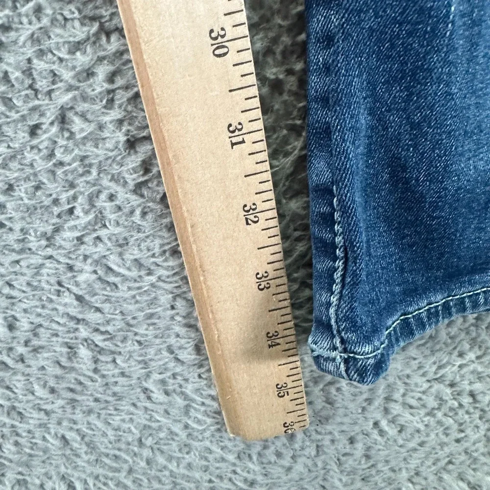 True Religion Rocco Jeans Mens 33x35 Blue Denim Skinny Leg Relaxed Biker Stretch
